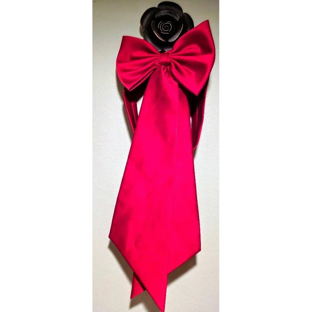 Cherry Red David's Bridal Waist Convertable Bow Accessory